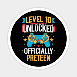 Level 10 Unlocked Official Preteen 10th Birthday Magnet